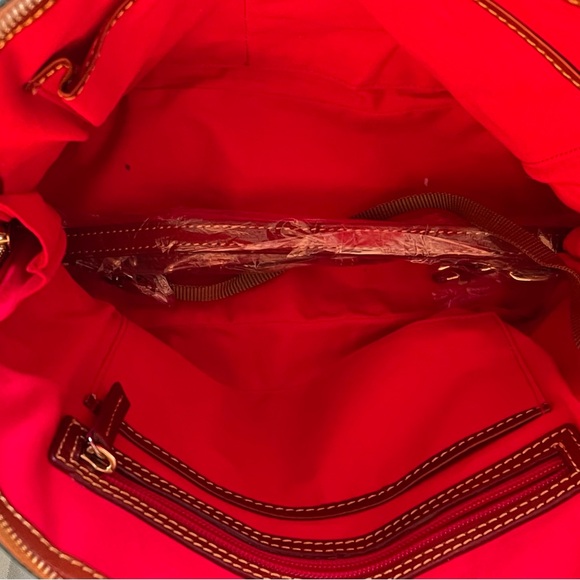 Dooney & Bourke Green and Brown Satchel - Picture 5 of 7